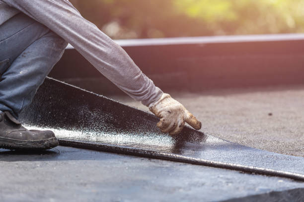 Professional Basement Waterproofing technician working in Radiant, VA
